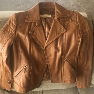 Brown Leather Coat - Michael Kors